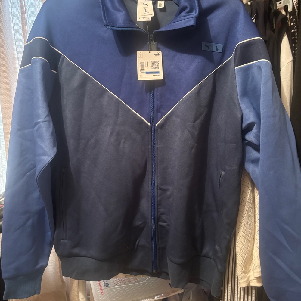 Women's Blue Jacket Zip Up Very Nice Thick